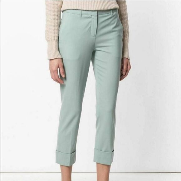 Theory Crop Cuff, Stretch Wool Pants 4 - Picture 1 of 10